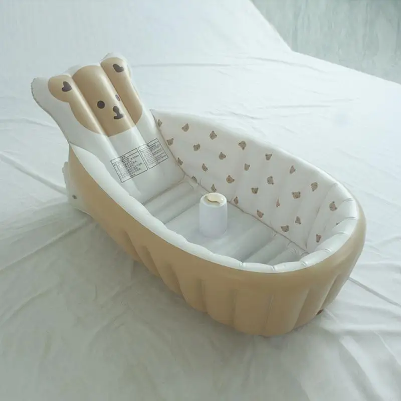 A5YC Gentle aufblasbare Babys Badewanne tragbarer Innenräume Freien Nonslip Basis für ein sicheres hautfreundliches Baden
