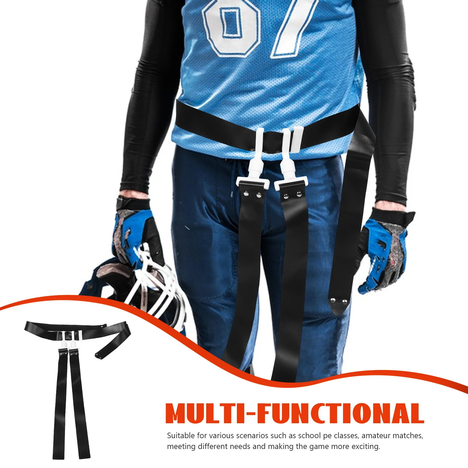 1 قطعة مجموعة قابلة لإعادة الاستخدام قابل للتعديل الخصر العلم حزام للرجال كرة قدم رياضية اكسسوارات الرجبي حزام العلم معدات كرة القدم الدعامة