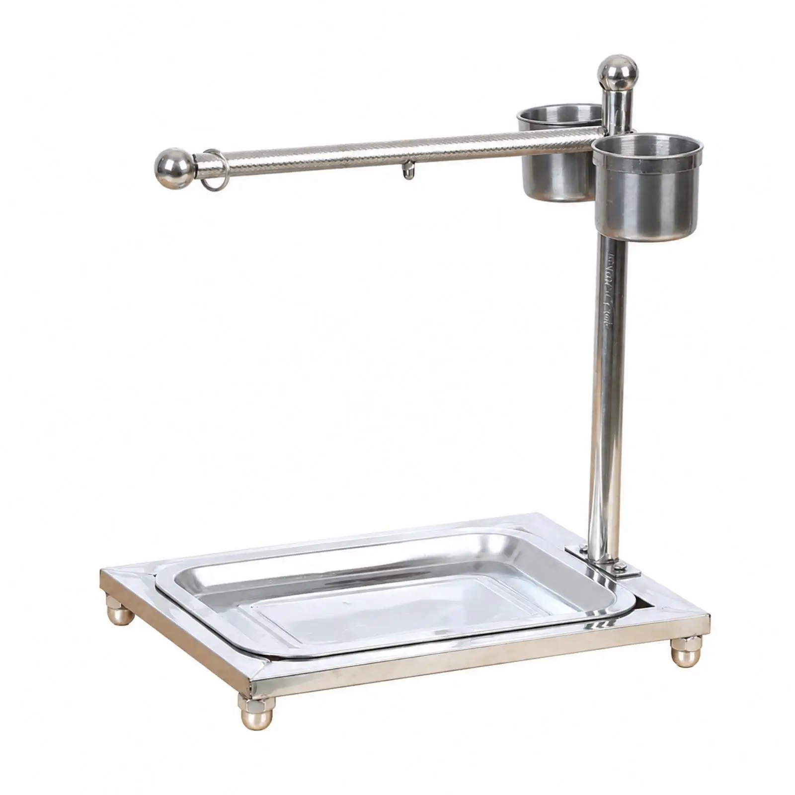 Freestanding Bird Perch Stand with Removable Tray for Parrot Exercise and Play