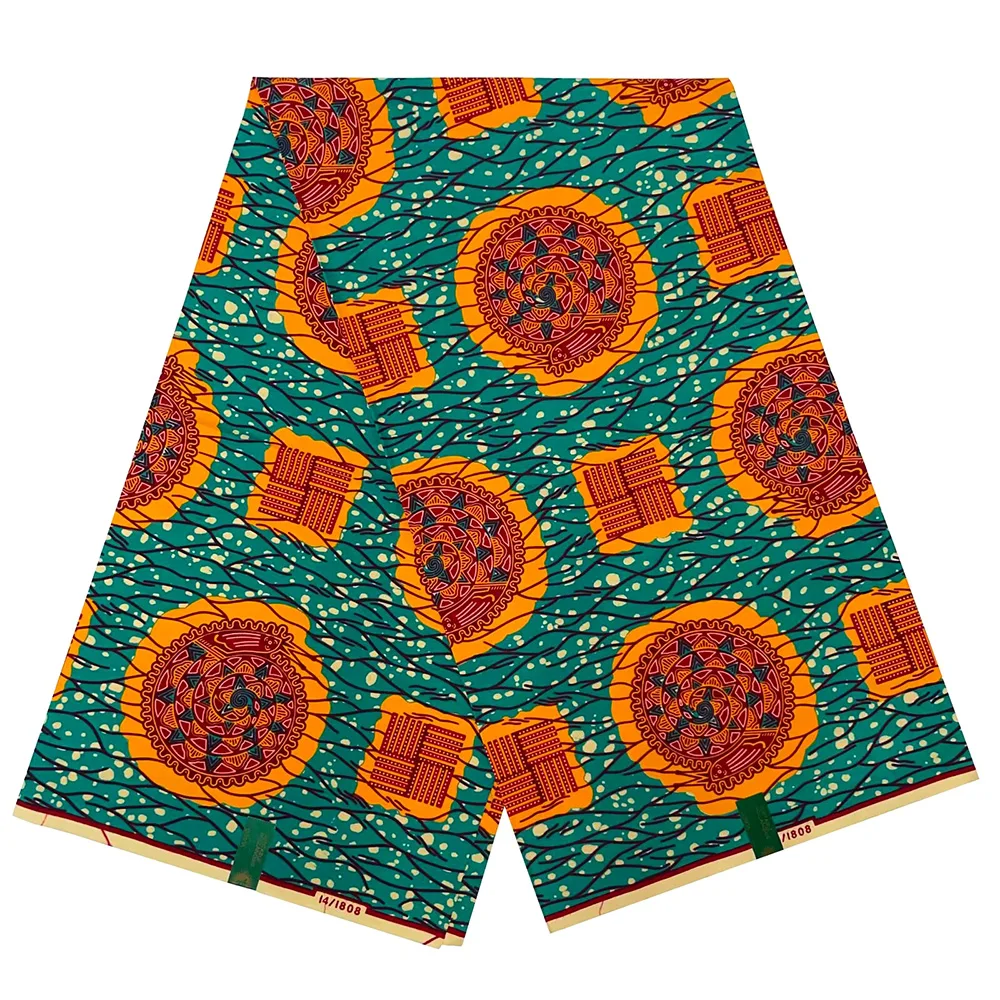 2024 Newest African Wax Fabric 100% Cotton Wax for Dresses African Wax Prints Ankara Wax Real Nigeria Wax Pagne Dresses