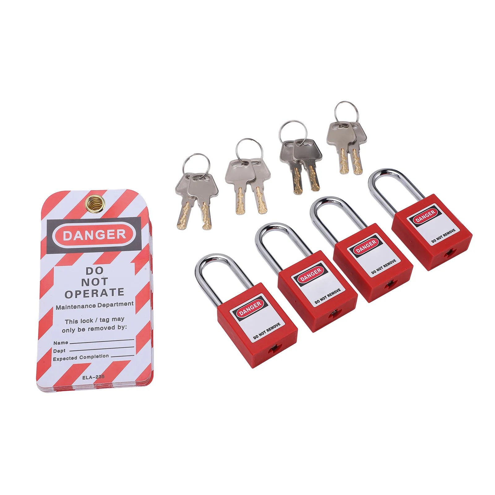 Loto Safety Kit With Padlocks Keys And Tags Professional Electrical Lockout Tools For Industrial Chemical And Power Industry Use view 5