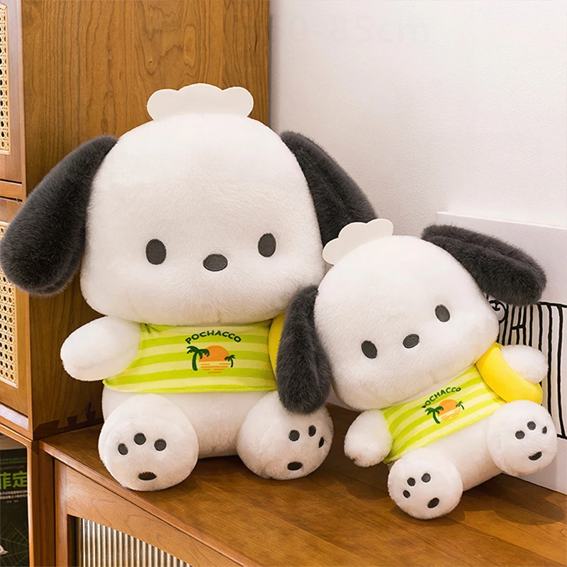 

Kawaii Plush Pochacco in Swim Ring Cute Stuffed Puppy Doll Pillow Decor Large Jumbo Arcade Toy for Kids Birthday Xmas Gift