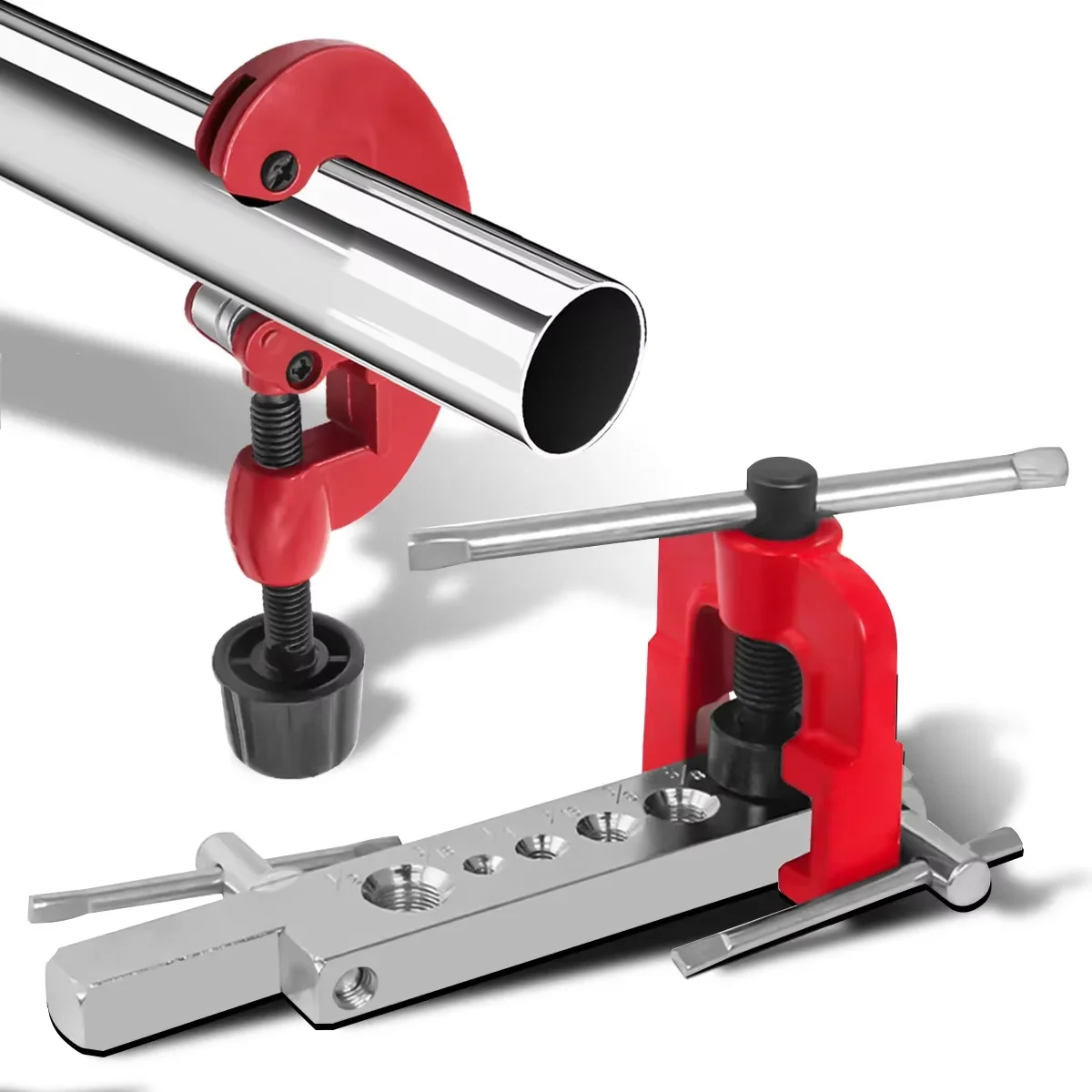 

Набор инструментов для развальцовки трубореза, расширитель труб, мундштуки, устройство для развертки труборез для медных труб, инструменты для развальцовки 3-28 мм