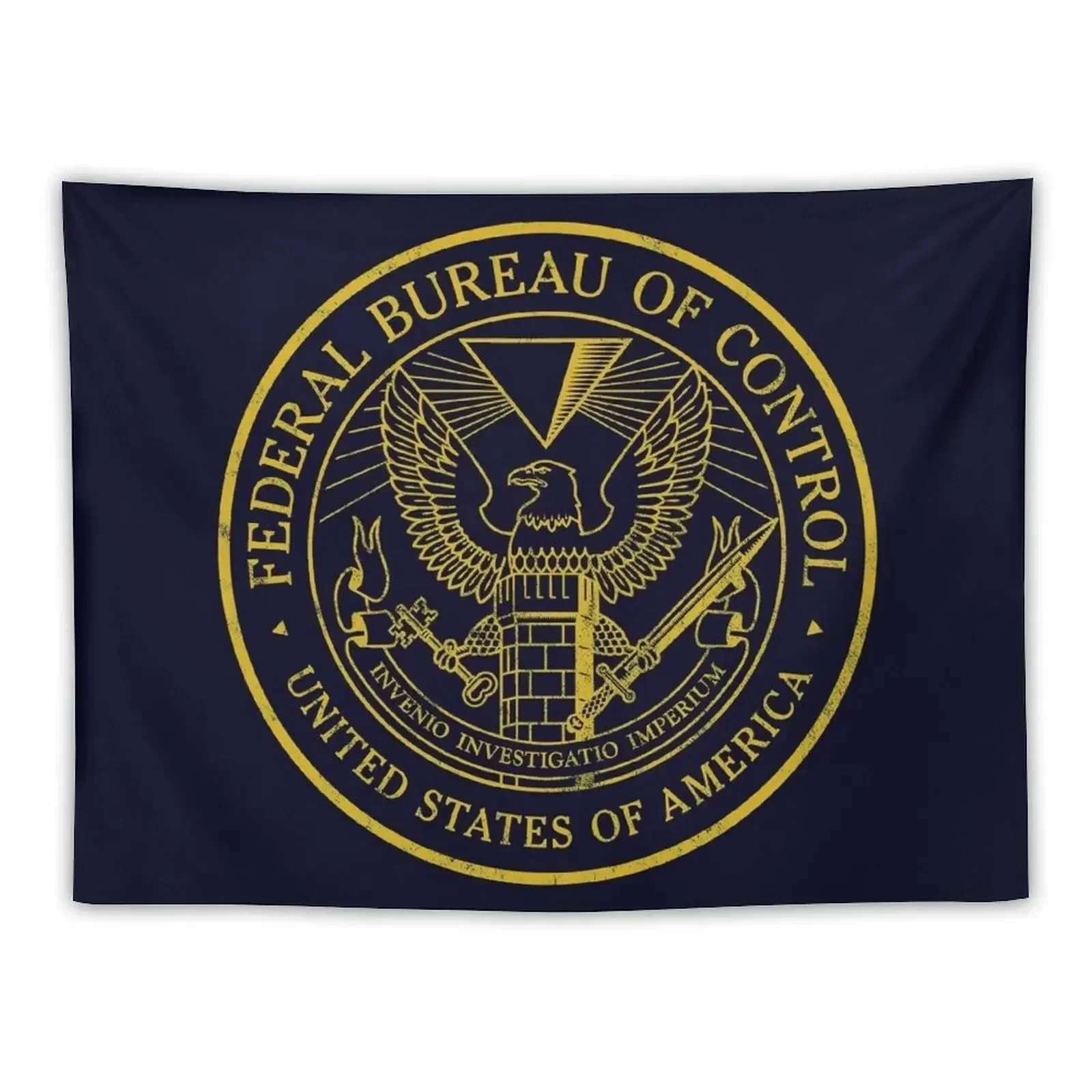 연방 통제국 게임 로고 디스트레스드 로고 태피스트리 장식, 침실 홈 장식, 미적 태피스트리