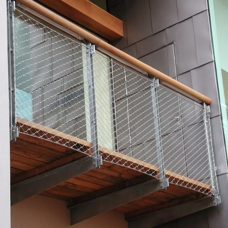 Flexible Balustrade Stainless Steel Wire Rope Mesh for Balcony