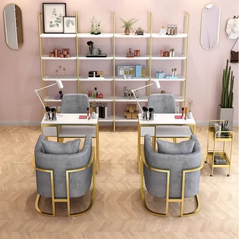 Desk For Nails Manicure Folding Table Professional Nail Tables Polish Display Cabinet Luxury Salon Manicur Tech Bar Màicure Tabl