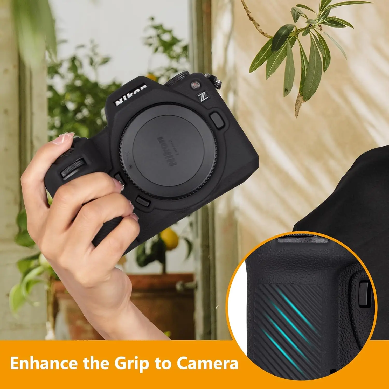 For Nikon Z6III Silicone Armor Skin Case Protective Body Cover Protector Camera Bag Anti-skid Texture Design Z6 III Z63