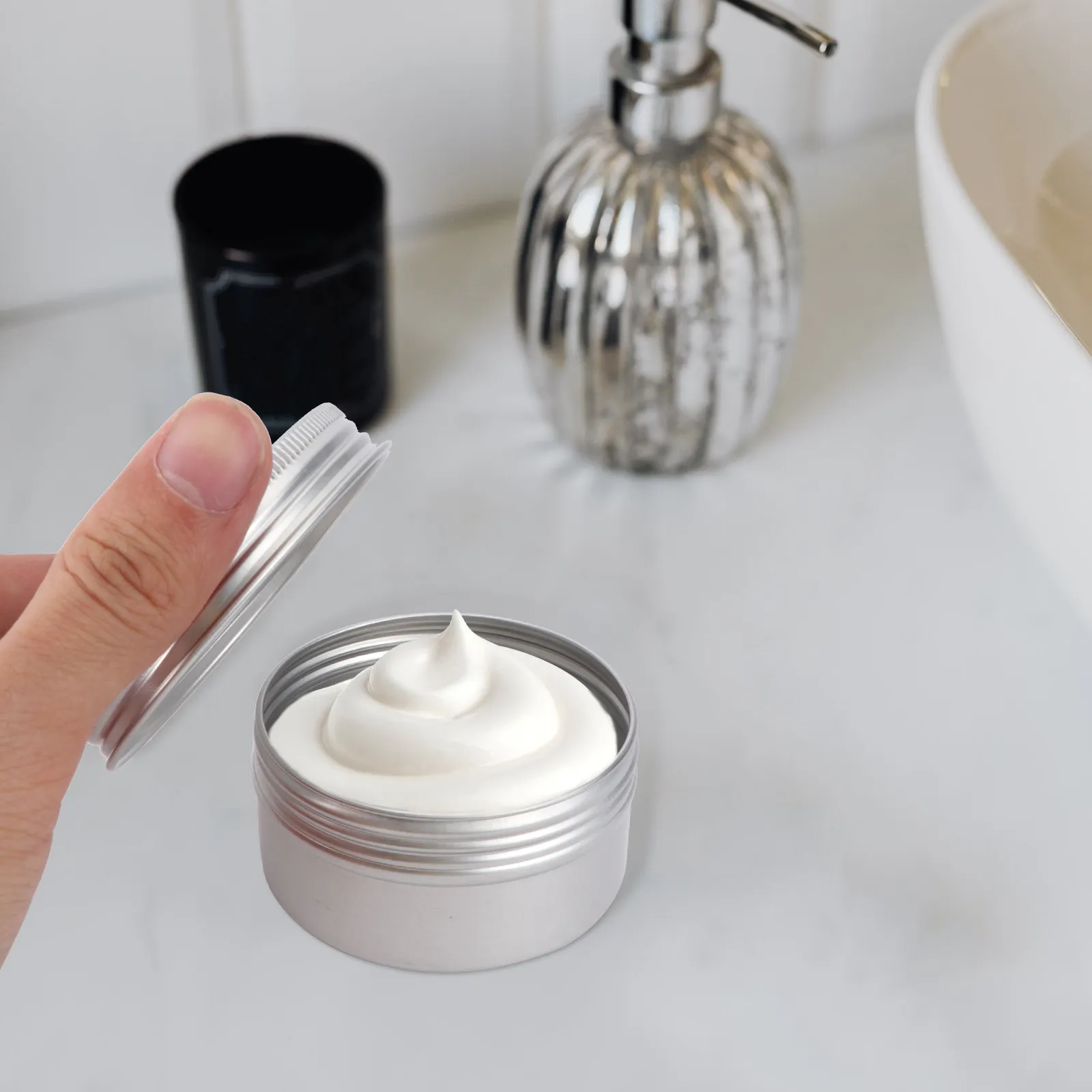 10Pcs 80Ml Space Saving Aluminium Mini Boxes Storage Jar Refillable Portable Cream Ointment Container for Travel Home