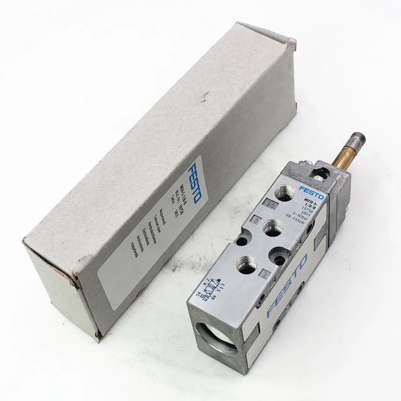 

Festo MFH-5-1/8-B Solenoid Valve,19758,5/2 monostable mec spr,2-10 bar,750L/min,G 1/8