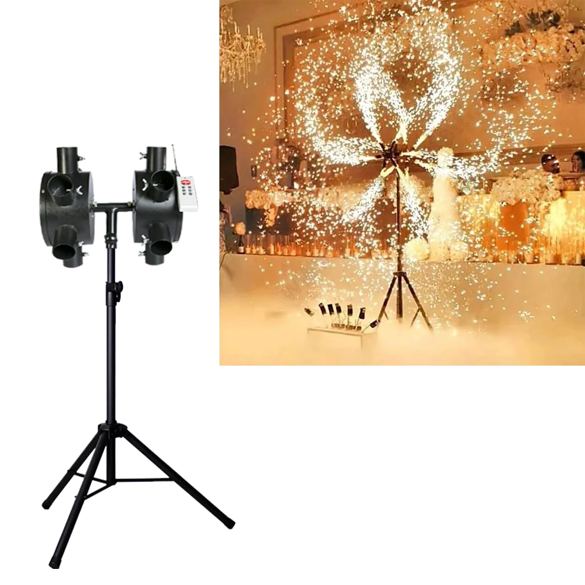 Wedding Marriage Bride Gender Reveal Event Party Dj Club Birthday Stage Effect Machine Remote Control Pyrotechnic Spark Fountain