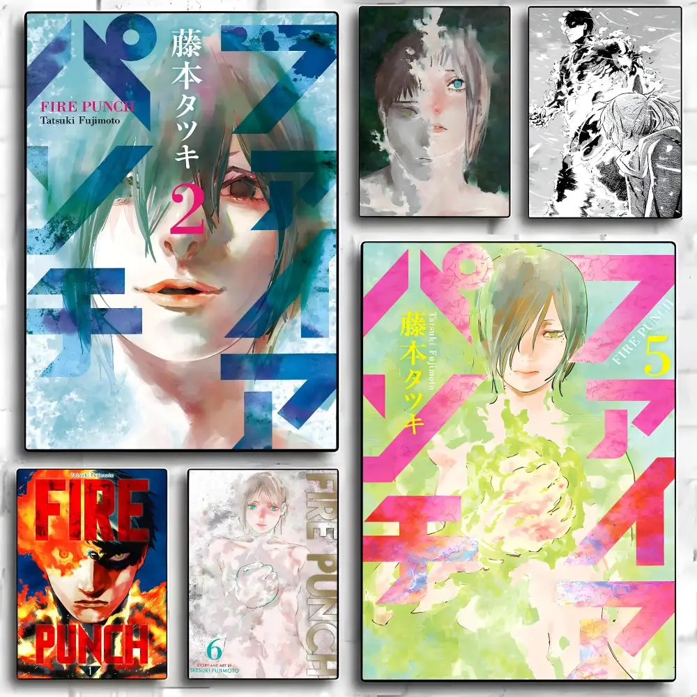 Anime F-Fire Punch Poster HD Art Sticky Wall Room Decor Home Waterproof Home Living Bar Aesthetic Decoration
