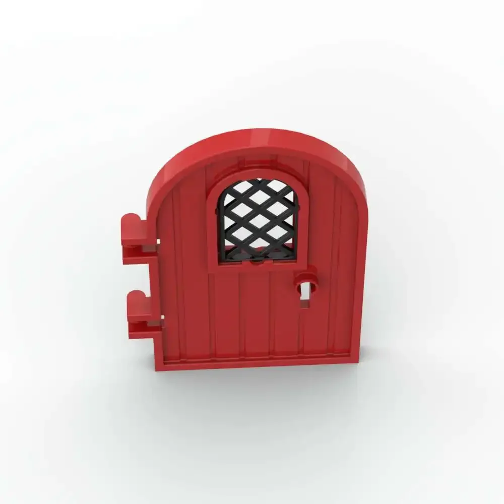 MOC 1PCS Part Bricks 64390 30046 4x6 Round Top Door Building Blocks With Window Lock Hole Puzzle Particle Toy Gifts Dropshipping