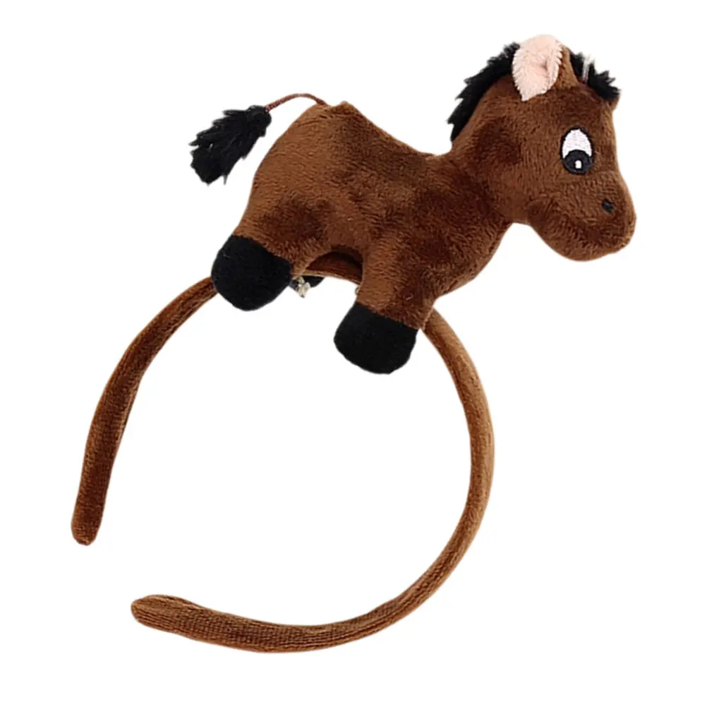 

Cute Horse Headband 2026 New Year Headwear Cartoon Animal Headdress for Adult Toddler Cosplay Party Makeup Accessory