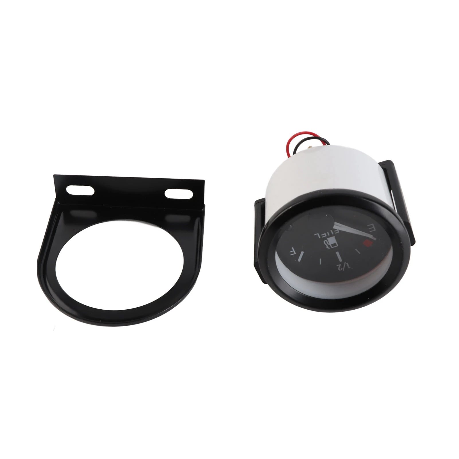 2'' 52mm Fuel Level Gauge, Pointer 12V Car Fuel Tank Meter with LED Backlight Rim Automotive Gauges with Fittings