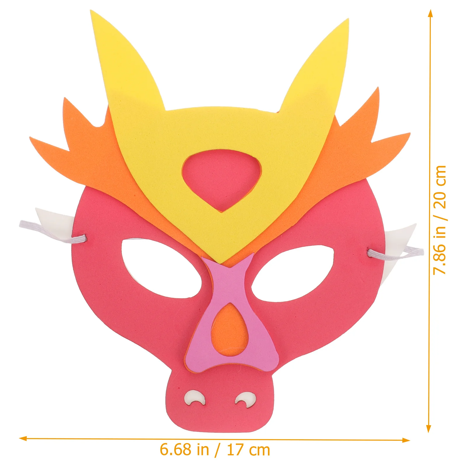 4 Stück Cosplay-Drachenmaske für Eva-Material, lustige Maske für Party, Maskerade, Bühnengebrauch, weich, bequem, leicht