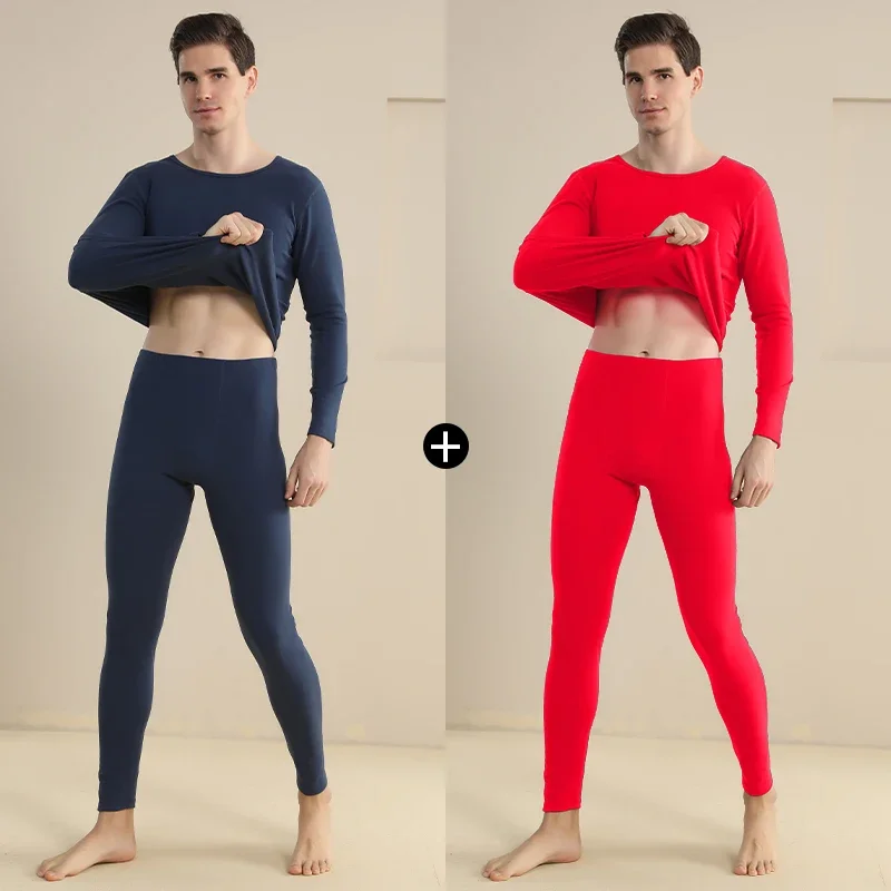 Two sets of 2025 new men's warm suit, made of German velvet fabric, soft and close-fitting, comfortable and flexible