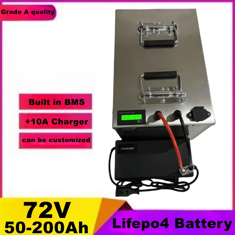 

Lifepo4 72V Lithium Battery for Scooter Moto Tricycle - 50Ah 60Ah 70Ah 80Ah 100Ah 150Ah 180Ah 200Ah High Capacity Electric Four-