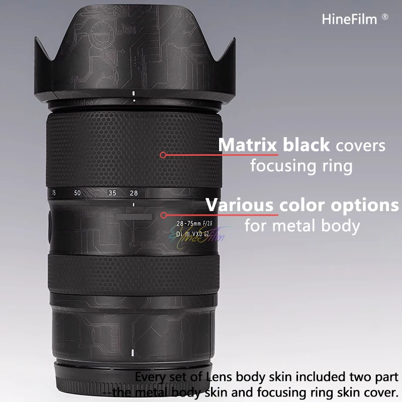 Hinefilm-pegatina para lente Tamron 28 75 G2 Nikon, pegatina para lente Tamron 28-75mm F2.8 G2 A063, 28-75F2.8 G2 2875