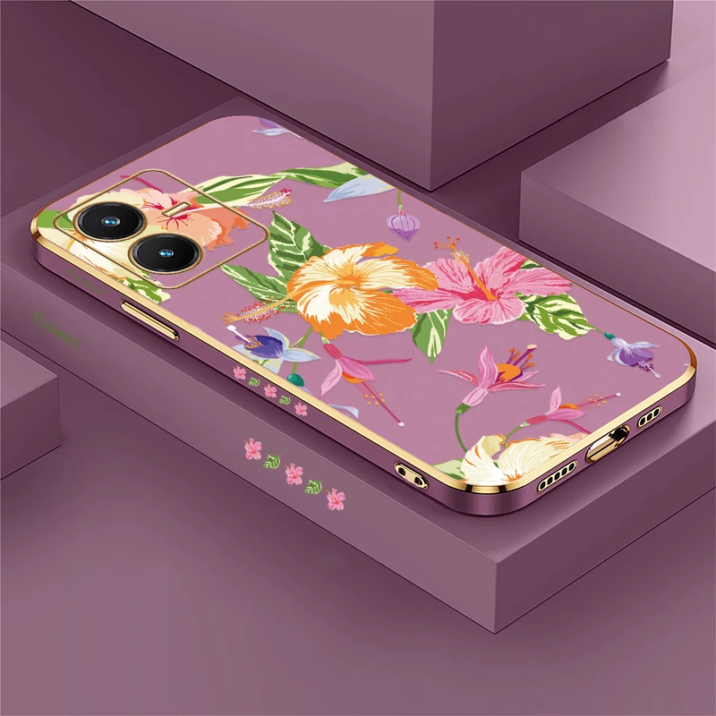 حافظة لهاتف Vivo Y20i Y20A Y20G Y20 2021 Y21 Y21E Y21S Y21A Y18 Y17S Y16 غطاء زهور من السيليكون المقاوم للصدمات #1