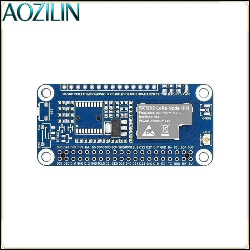 AOZILIN SX1262 LoRaWAN Gateway HAT Expansion Board GNSS Positioning IoT Wireless Module For Single‑Board Computer DIY Project