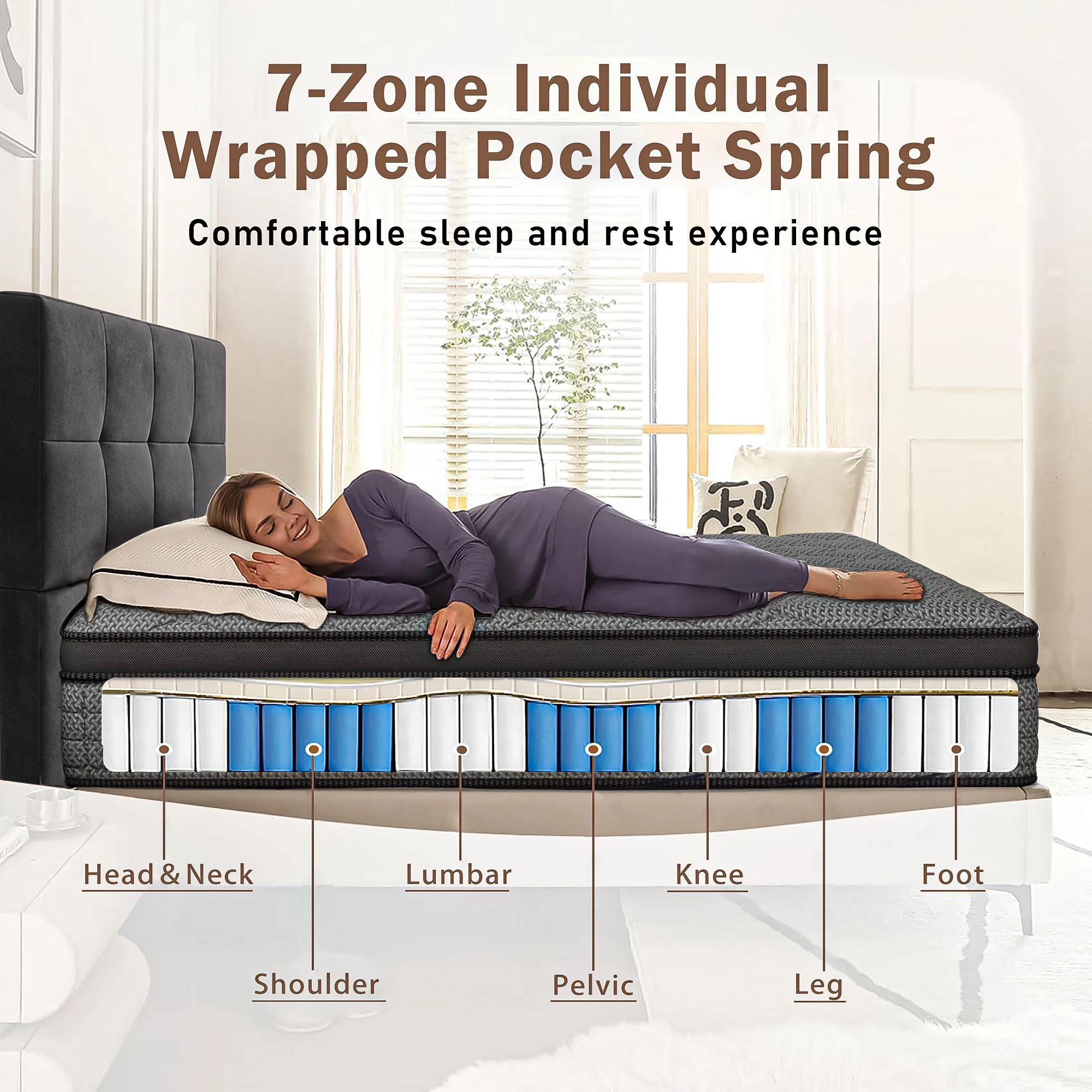 12インチのクイーンサイズマットレス、キングサイズマットレス - Memory Foam Mattress In A Box Queen のレビューと価格