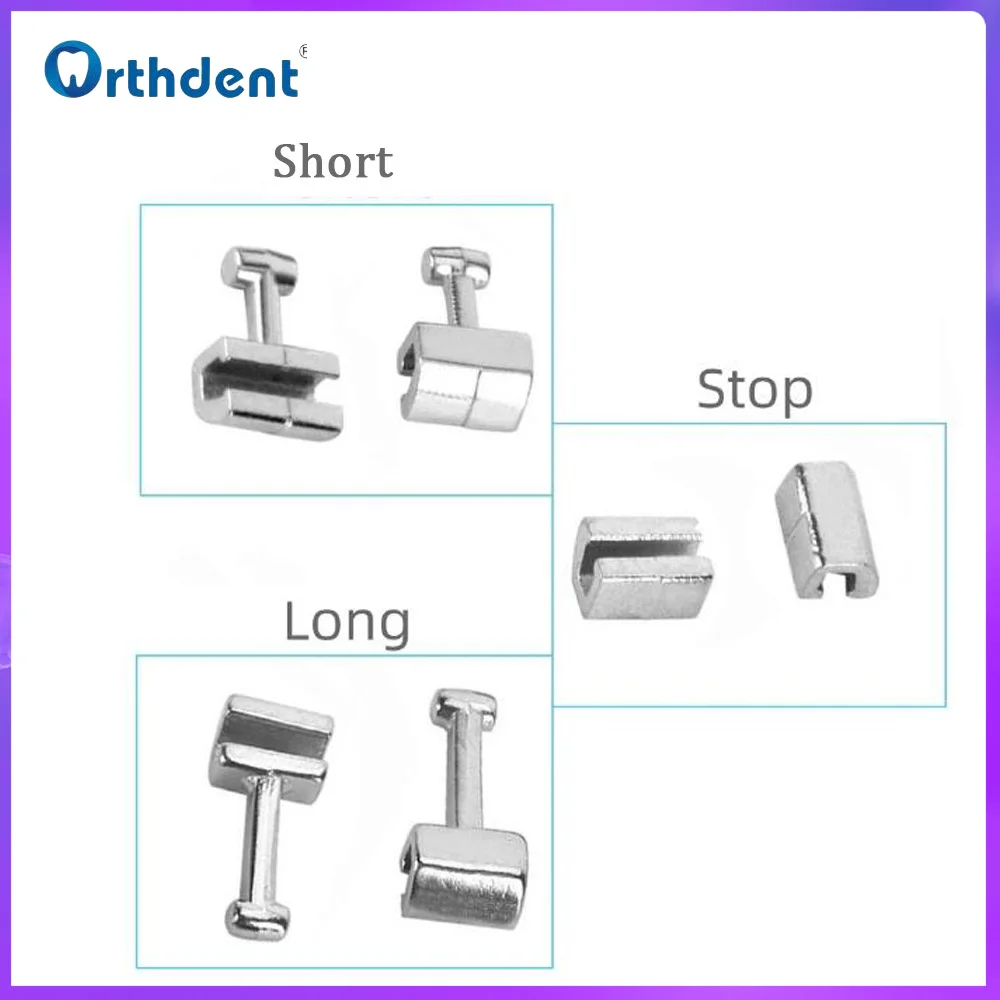 

10Pcs/Pack Dental Orthodontic Crimpable Hooks Long/Short/Stop Type Stainless Steel Materials Dentistry Ortho Accessories Locks