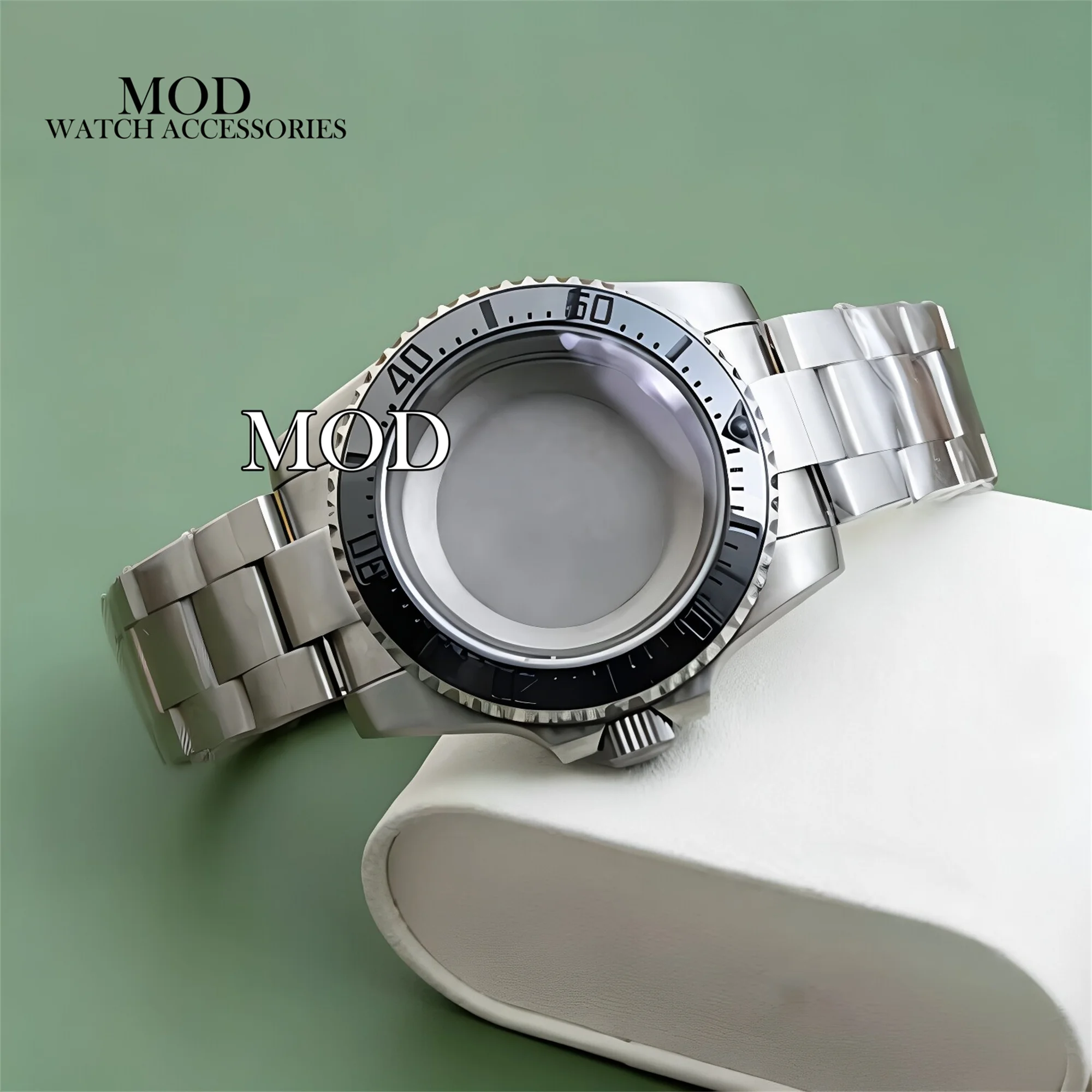 NH35 Case 40mm Titanium Watch Case 20mm Titanium Strap 10ATM Waterproof For NH35 NH36 Movement SUB GMT Full Titanium Case Band