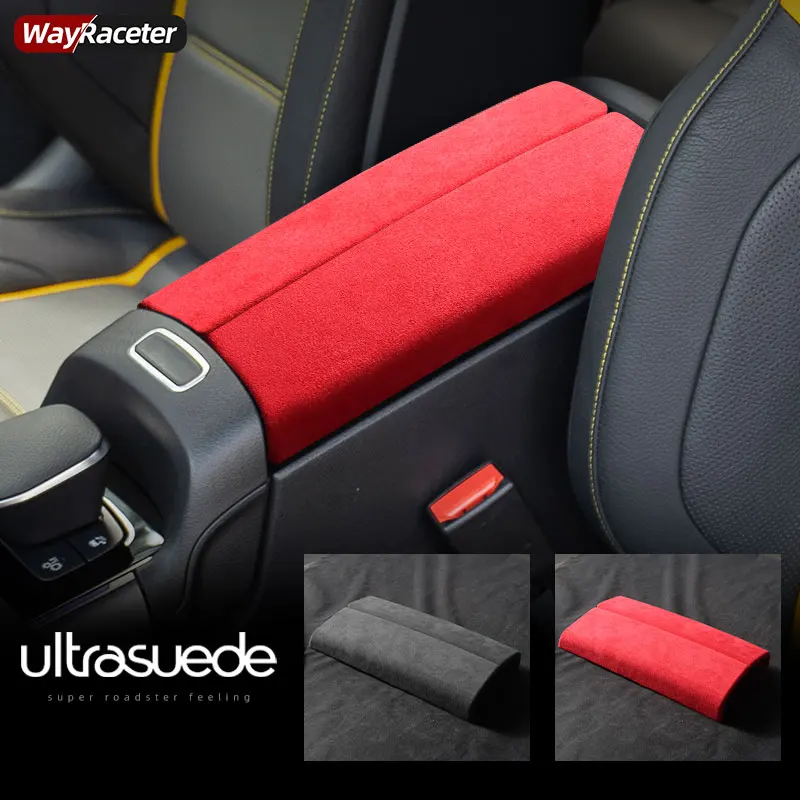 Ultrasuede Suede Wrap pudełko do podłokietnika samochodowego wykończenie panelu pokrywa dla Mercedes Benz A CLA GLA GLB B EQA EQB klasa W177 C118