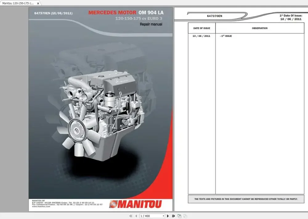 Manitou MRT MC 시리즈 2020 텔레핸들러 및 지게차, 6.12GB PDF 서비스 및 부품 수동 DVD