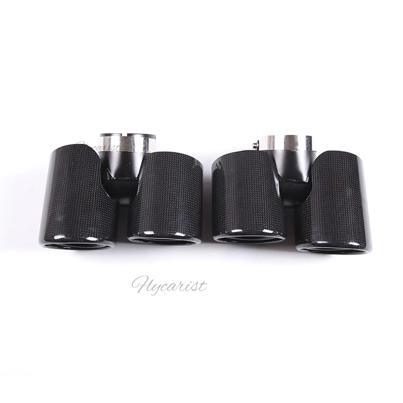 For Land Rover Defender 90 110  2020-2024  Black Dry Real Carbon Fiber Rear Exhaust Pipe Muffler Tips image 4