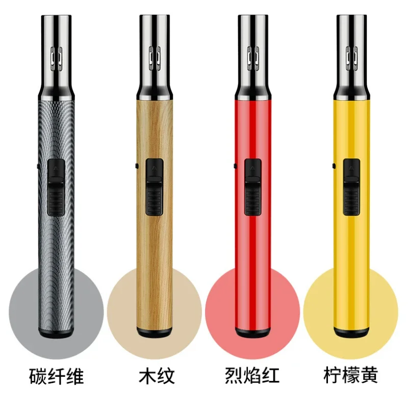 The New Pen Test Goes Straight To The Blue Flame Windproof Lighter Portable Barbecue Cigar Baking Welding Flame Gun Lighter