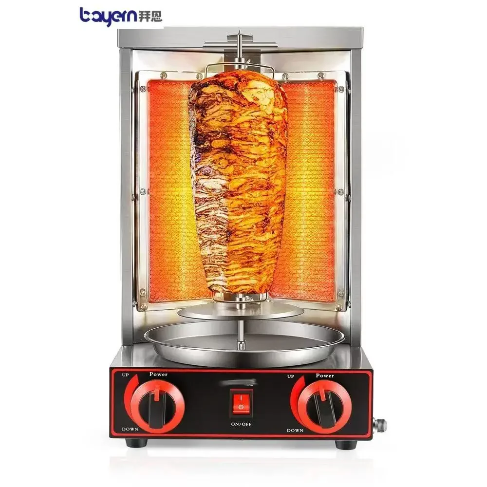 Automatic rotation  Electric  Doner Kebab Machine commercial Shawarma for restaurant1 2 3 4 5 Burner Turkish barbecue machine