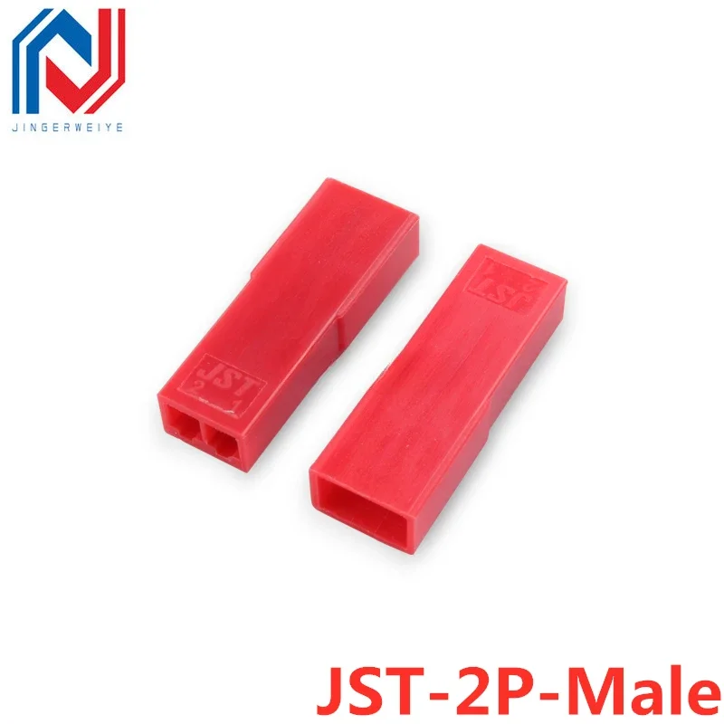50pcs JST Connector Plug 2pin Female, Male and Crimps RC Battery Connector for Auto, E-Bike, Boat, LCD, LED, Ship Electrical Spa