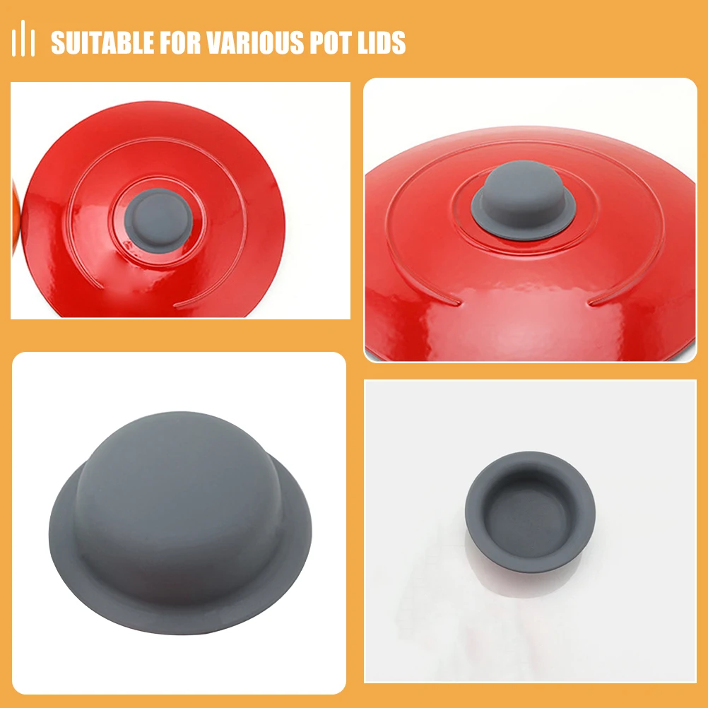 

4 Pcs Anti-scalding Lid Handle Cover Cookware Knob Protectors Iron Silicone Grip Heatproof Covers Cooker