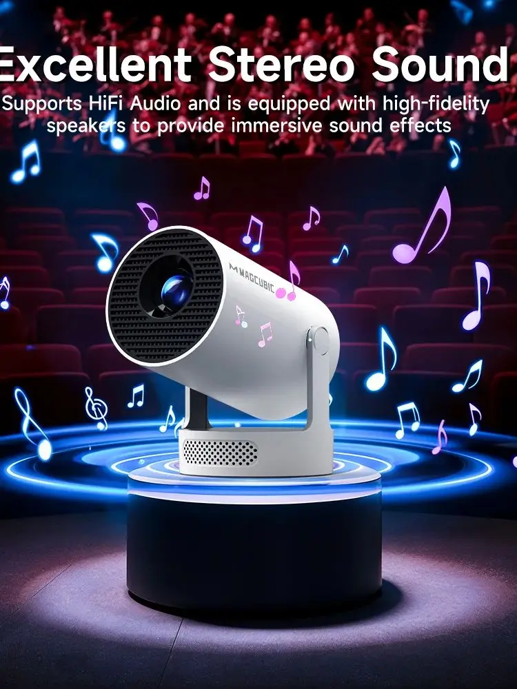 Projektor Magcubic 8K Wifi6 290ANSI Android 14 Dual WIFI Allwinner H726 BT5.0 1280*720P Kino Domowe Przenośny na Zewnątrz HY300 Pro + — zdjęcie 2