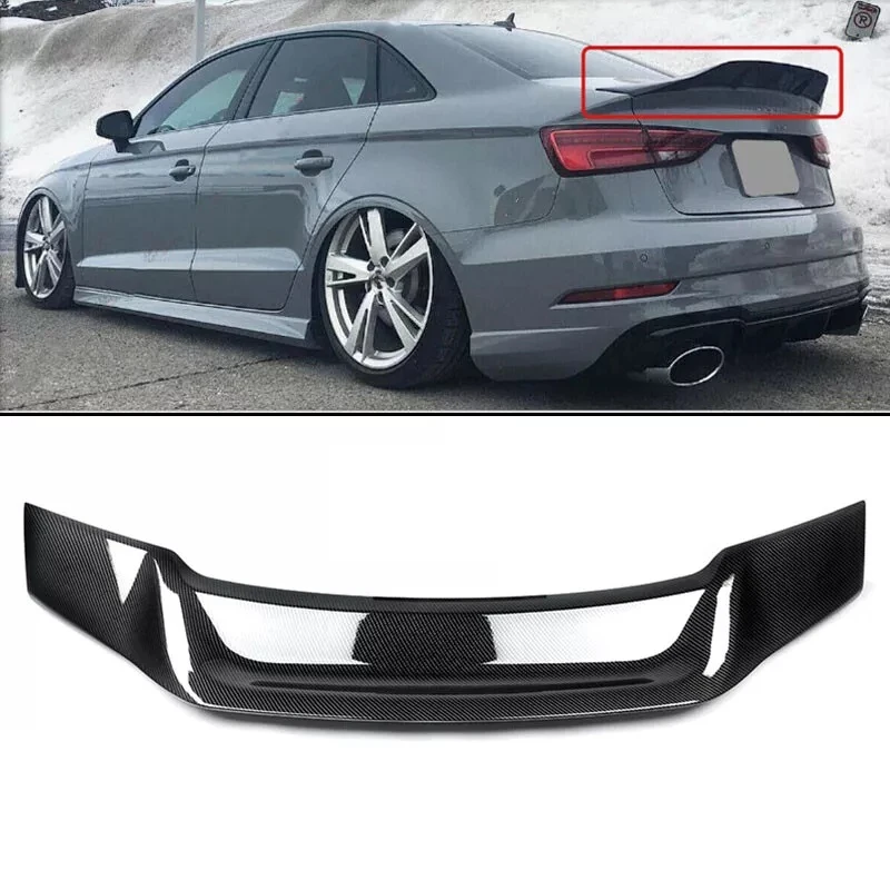 

Accessories Premium AccessoriesFast Style Car A3 Sedan S3 Carbon Fiber Rear Bumper Trunk Spoiler Durable