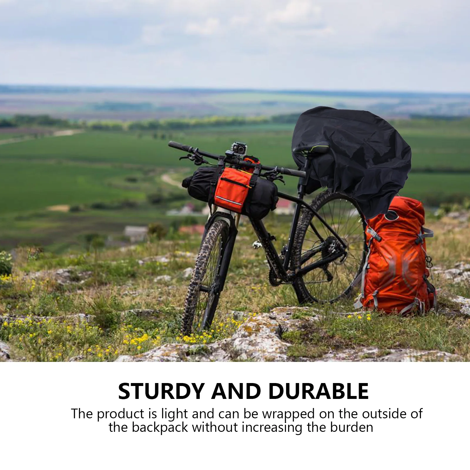 

Outdoor Waterproof Bike Rain Cover Durable Lightweight Easy to Use Silver Coated Protection Rain Cover Covers for Cycling