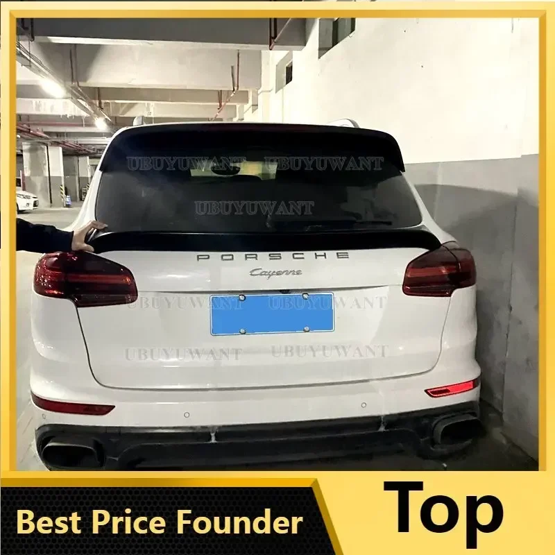 Real Carbon Fiber Rear Wing Trunk Lip Middle Spoiler For Porsche Cayenne 958 92A MK2 SUV 4 Door GTS 2011 2012 2013-2018 YEAR