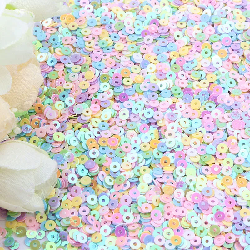 Mini Sequins 3mm Flat Round PVC Loose Paillette Colorful Sequin For Craft Wedding Decoration Garment Dress DIY Accessory 10g