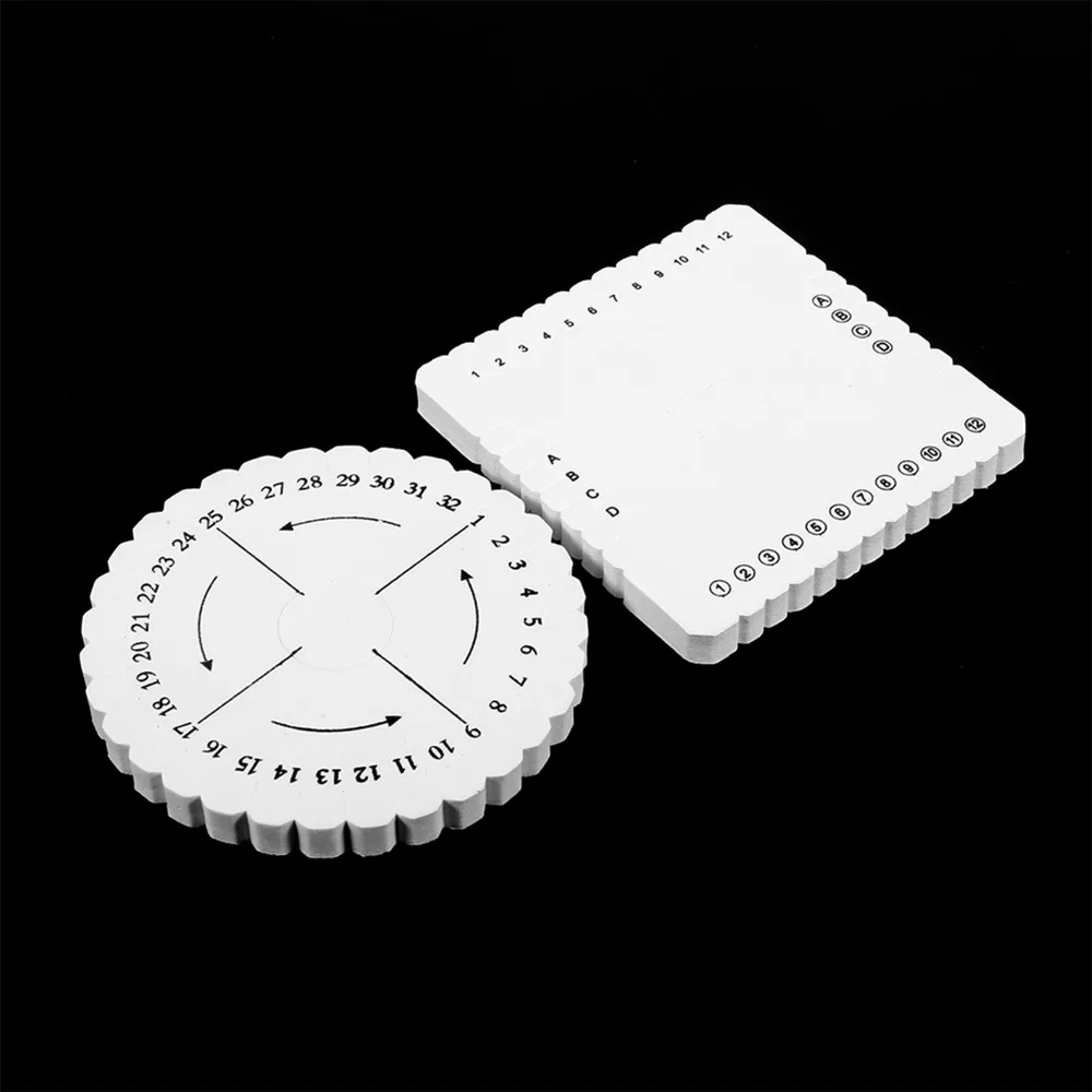 2Pcs Lightweight EVA Braiding Board White 10 * 10 * 0.9cm Cord Weaving Tool DIY Braid Accessory Hand Rope Braiding