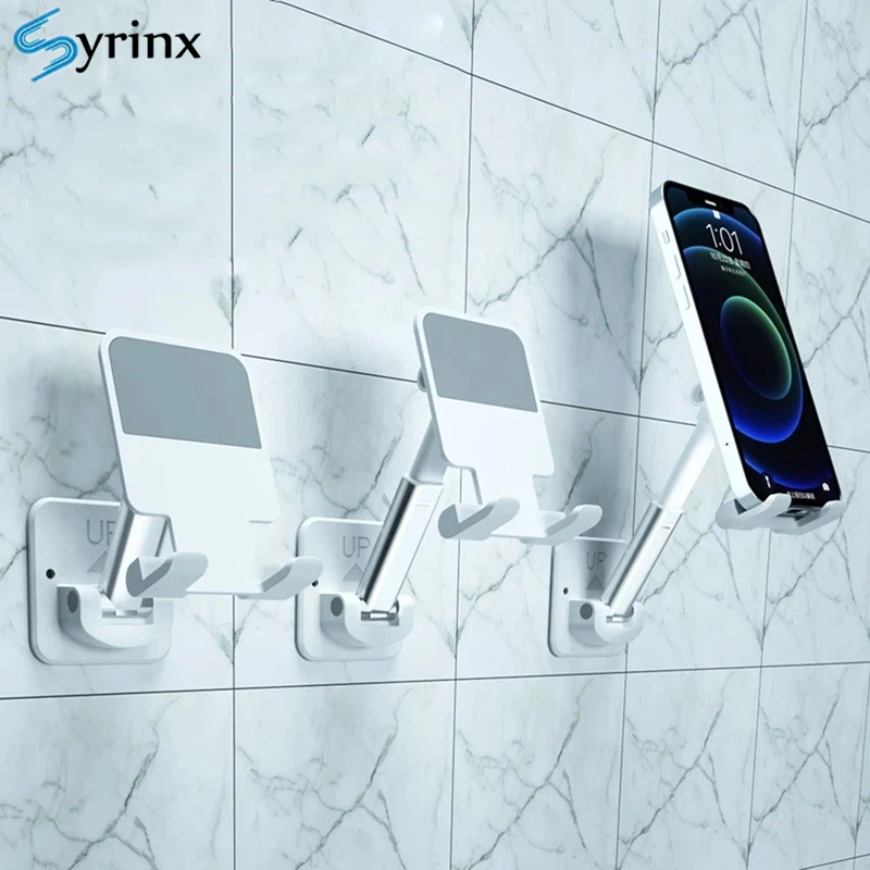 

2022 New Wall Stand For Samsung iPhone Cell Phone iPad Holder Foldable Support Telephone Easy Mount Stand Hanging Tablet Holder