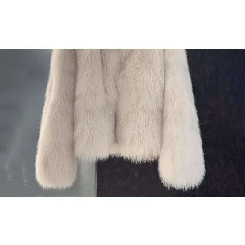 여성용 모피 짧은 모피 코트, 여우 작은 향수 스타일 코트, 높은 외관 수준 및 하이 퀄리티, 가을 겨울, 신상