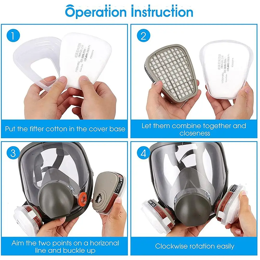 20Pcs 5N11 Dust Cotton Filter Paper Holder For 6001/6502/7502/6800 Chemical Spraying Painting Respirator Replaceable Accessories