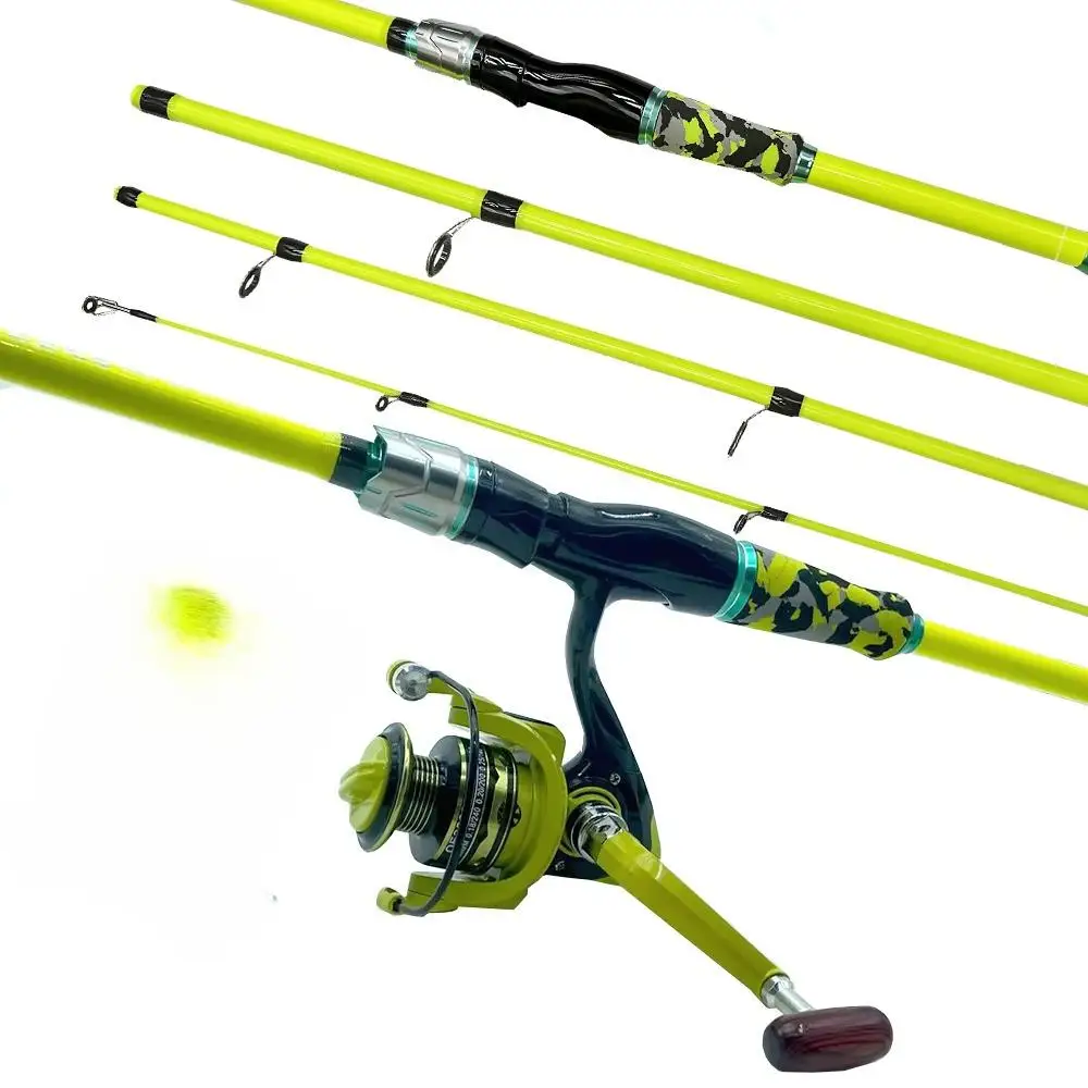 GHOTDA Spin/Casting Angelrute Combo 4/5 Abschnitte Super Hard Carbon Köderstange und 5,2:1 Übersetzungsverhältnis Karpfen Feeder Rad Pesca – Detail 5