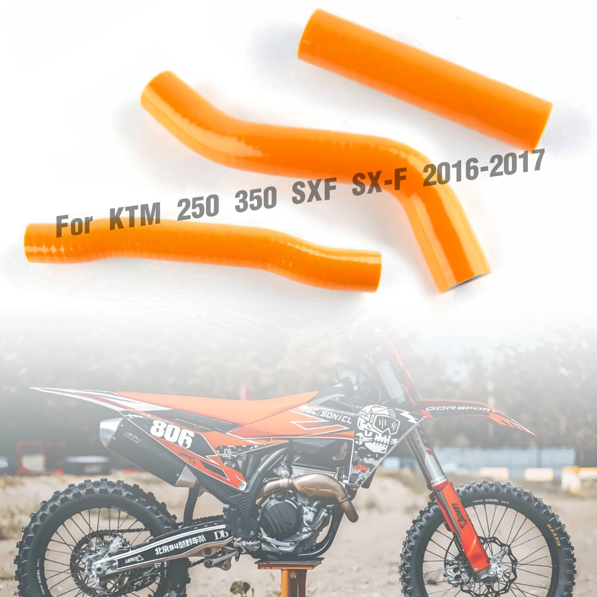 

3Piy 3Pcs For 2016-2017 KTM 250 350 SXF SX-F High Performance Silicone Radiator Hoses