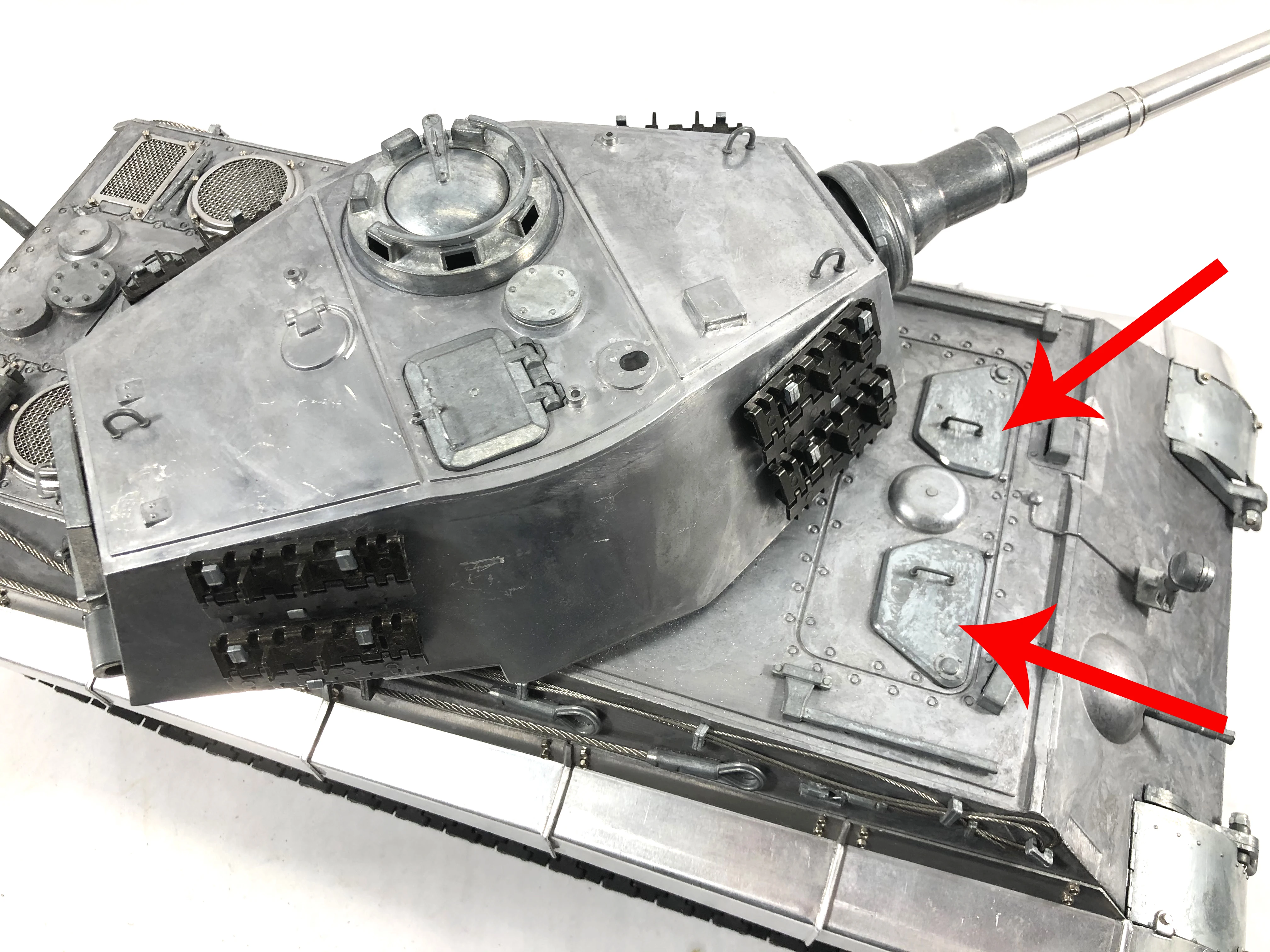 Mato MT251 Metal Opening Front Hatches for 1/16 1:16 RC Germany 1228 King Tiger Tank