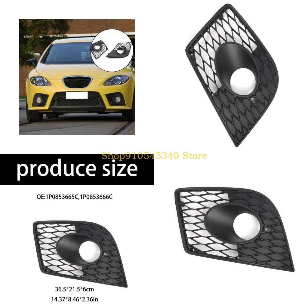 

U2JA Left/Right Front Outer Bumper Grille Replacement Fog Light Grill Automotive Modification Accessory 1P0853665C 1P0853666C