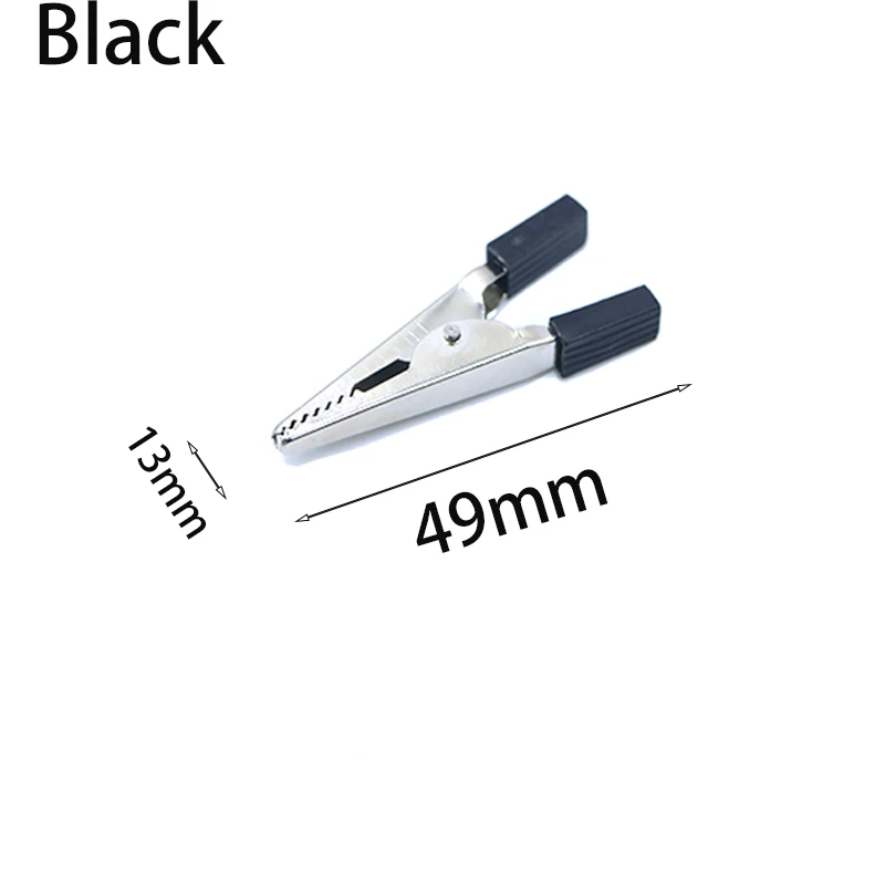 1/10pcs 49mm Insulated Plastic Handle Crocodile Clips, Heavy Duty Alligator Test Clamps for Charging Cables, Electrical Testi