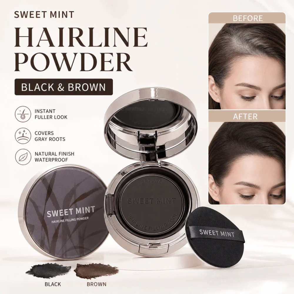 Brown Instantly Hair Fluffy Powder Coverage Root Cover Up Fluffy Hairline Powder Puff Shadow Waterproof Hair Concealer Hair Loss