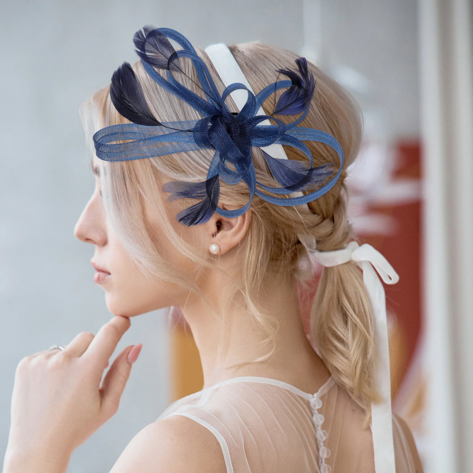 

Hair Clips Bridal Fascinator Wedding Accessories Elegant Mesh Woman Clip For Brides Ladies Party Banquet